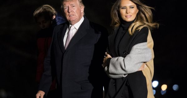 Foto: El presidente Trump y la primera dama Melania Trump. 