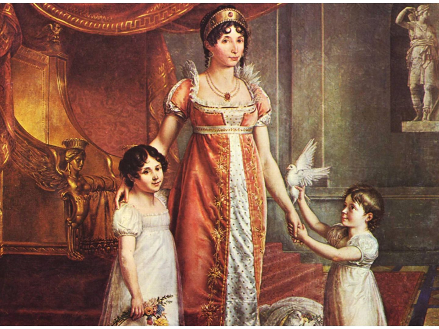 Julia Clary, con sus dos hijas, Zenaida y Carlota, en un retrato de François Gérard. (Galería Nacional de Irlanda)