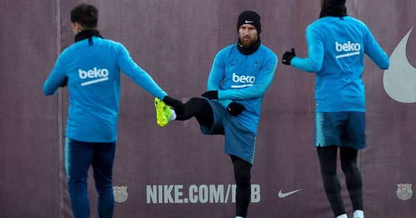 Foto: Messi, en el último entrenamiento antes del Clásico. (Reuters) 