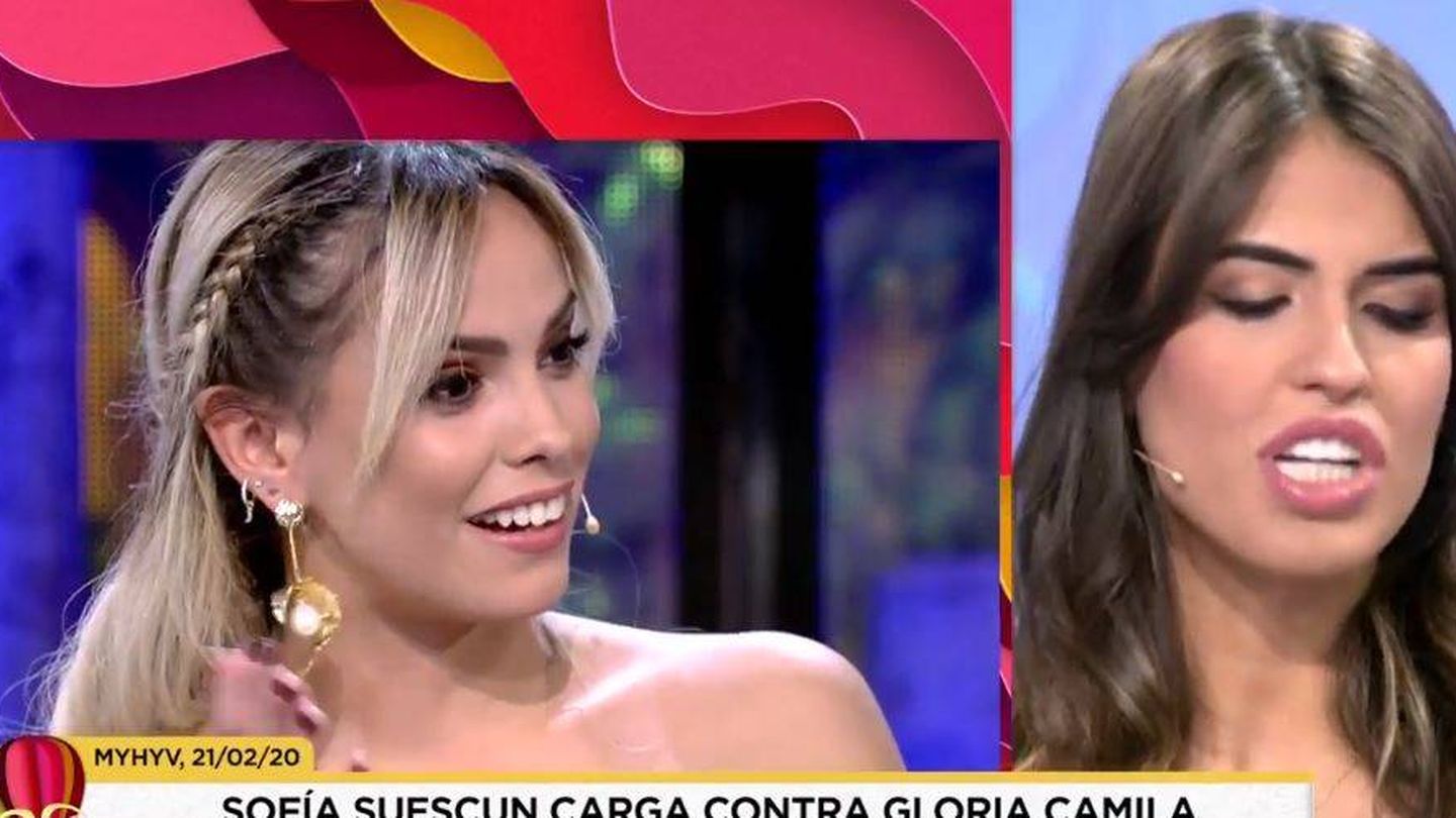 Sofía Suescun y Gloria Camila, en 'Socialité'. (Telecinco)