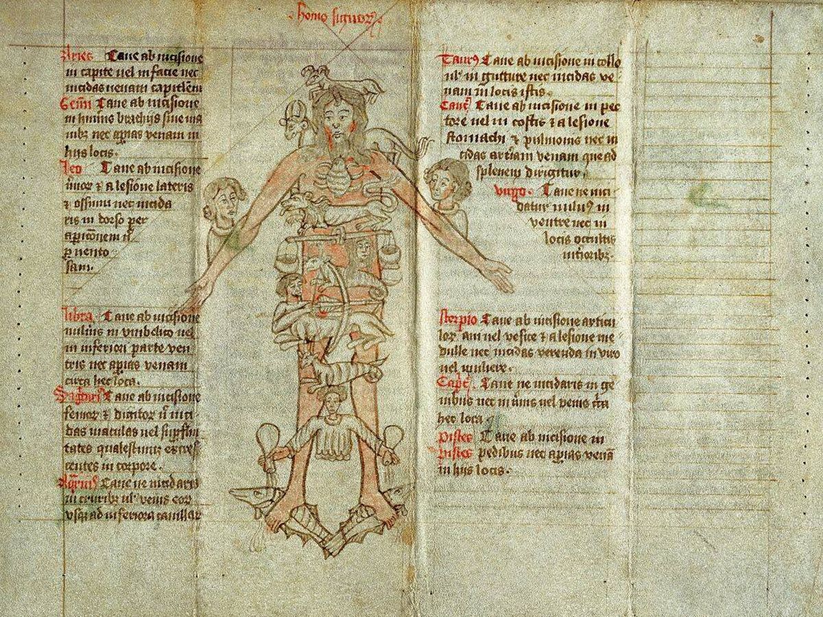 Foto: Almanaque plegable, finales del siglo XIV, que incluye información de calendario y resúmenes médicos. (Wikimedia)