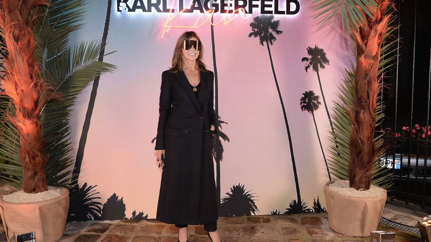 Carine Roitfeld en el lanzamiento de la colección Karl Lagerfeld x Kaia. (Getty)