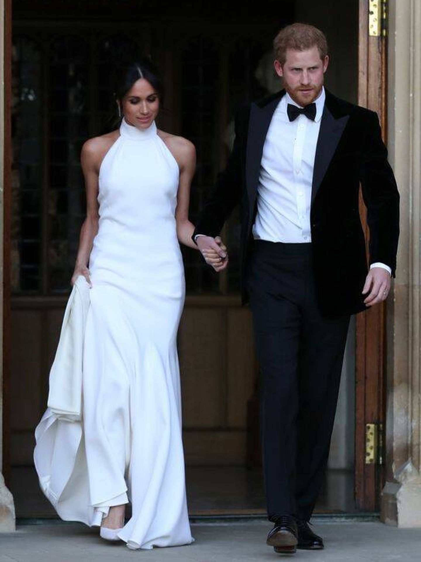 Meghan Markle y Harry, el día de su boda. (Reuters/Pool/Steve Parsons)