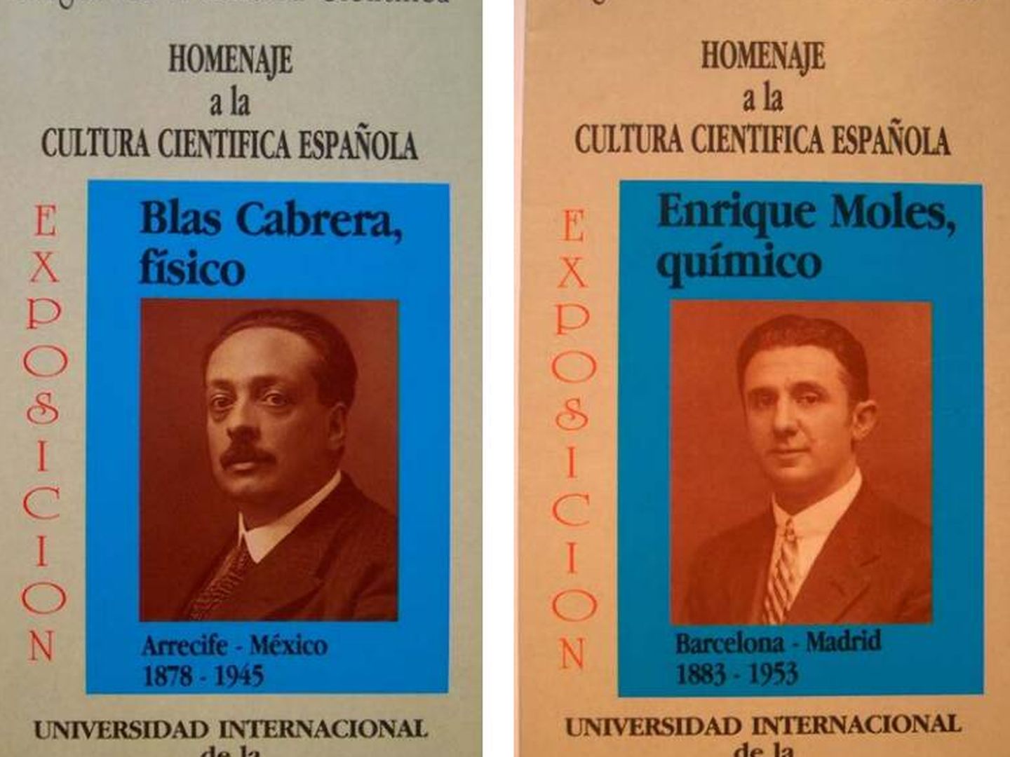 Exposiciones sobre Blas Cabrera y Enrique Moles en Málaga (1988) organizadas por la Asociación Amigos de la Cultura, dirigida por el catedrático Francisco González de Posada. (Cedida)