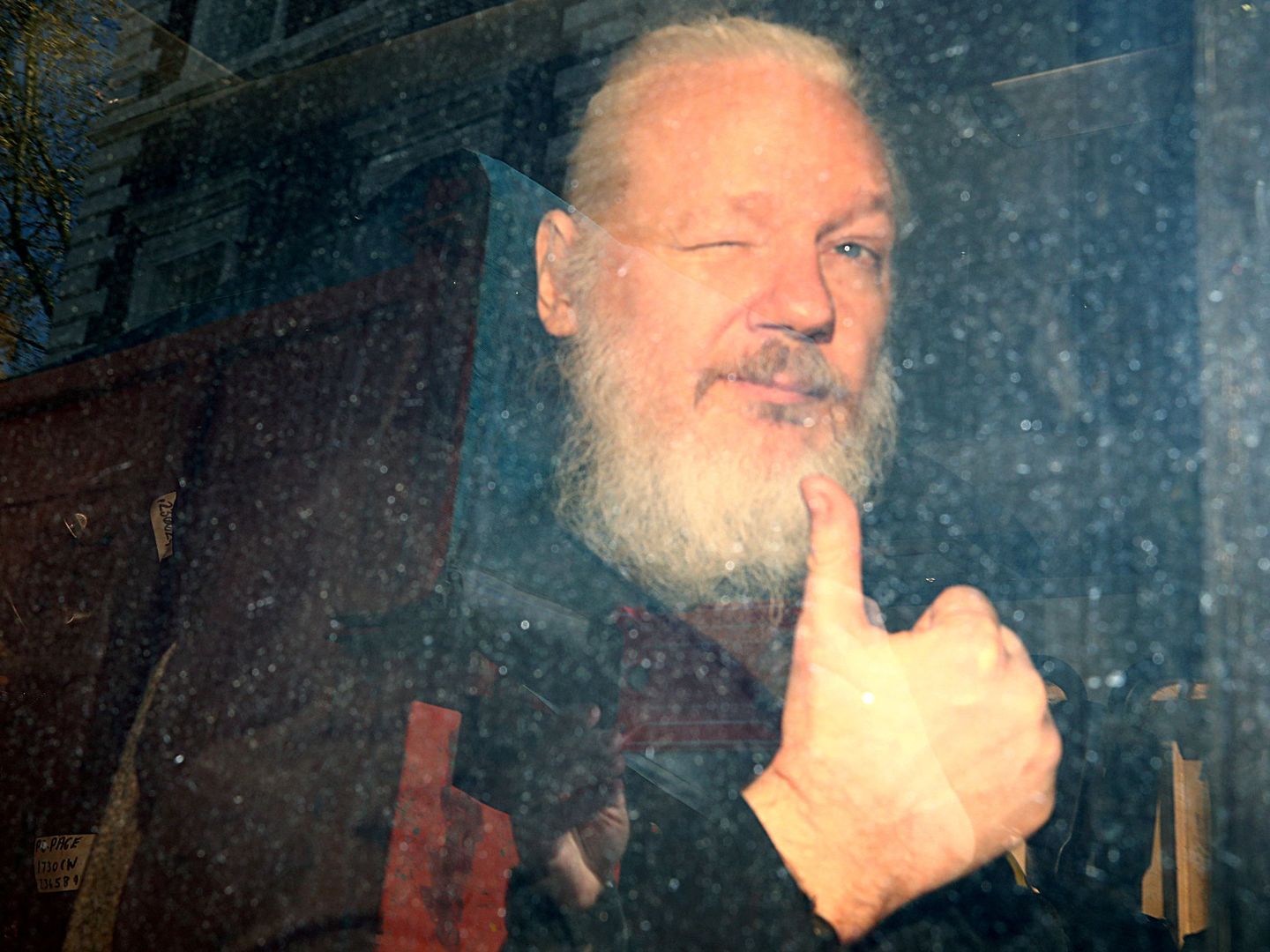 Julian Assange en abril de 2019, tras su arresto. (Reuters)