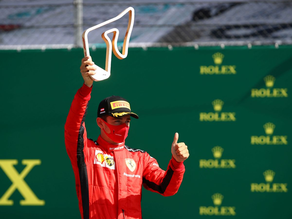 Foto: Charles Leclerc logró un segundo puesto que nadie esperaba en Ferrari. (Reuters)