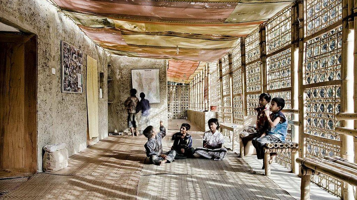 Interior de la Escuela METI de Bangladés. (Naquib Hossain)  