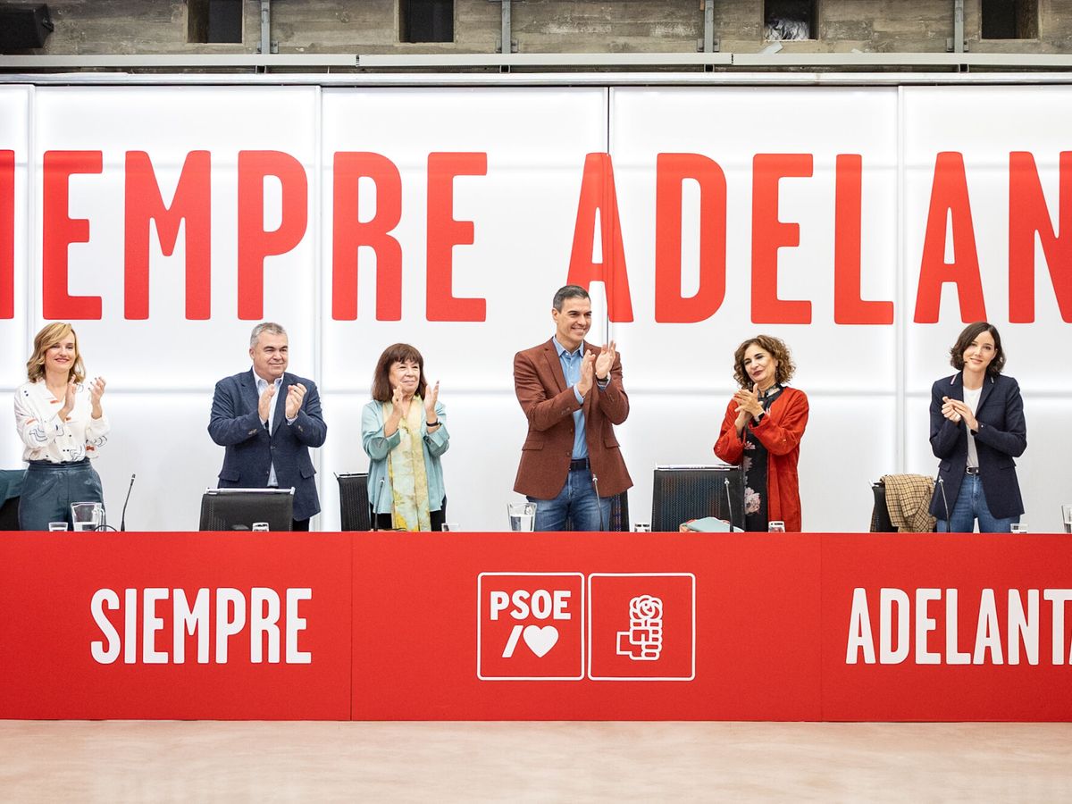 Foto: Reunión de la Comisión Ejecutiva Federal del PSOE del PSOE este lunes en Ferraz. (EFE/PSOE)