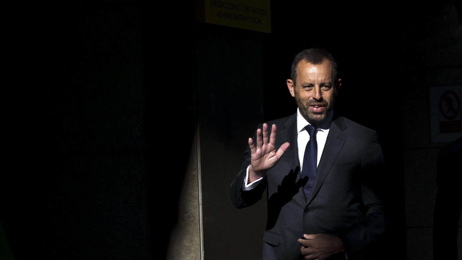 Foto: El expresidente del Barcelona Sandro Rosell, a su llegada esta mañana a la Audiencia Nacional. (EFE)