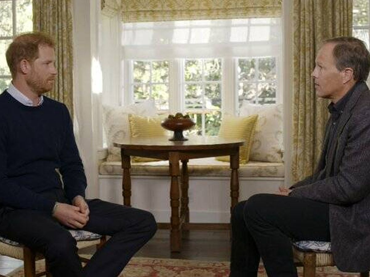 Foto: Harry, en el adelanto de su entrevista con el periodista Tom Bradby. (ITV)