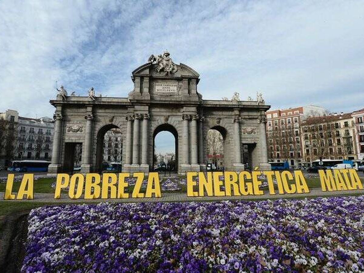 Foto: Protesta de Greenpeace contra la pobreza energética. (Greenpeace)
