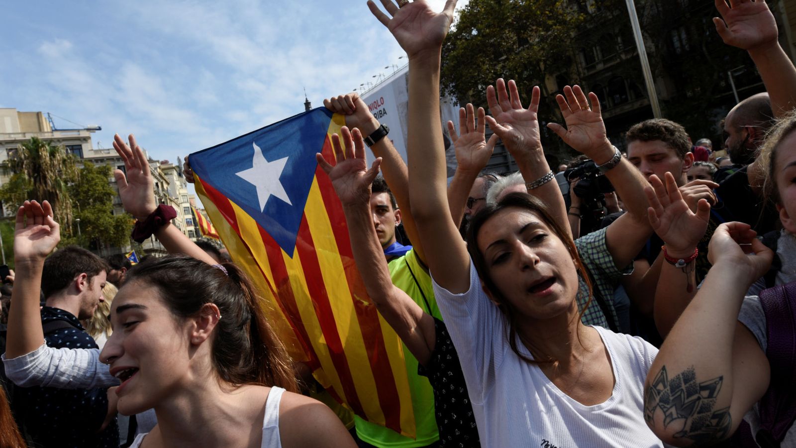Foto: Manifestación de estudiantes independentistas en Barcelona. (Reuters)