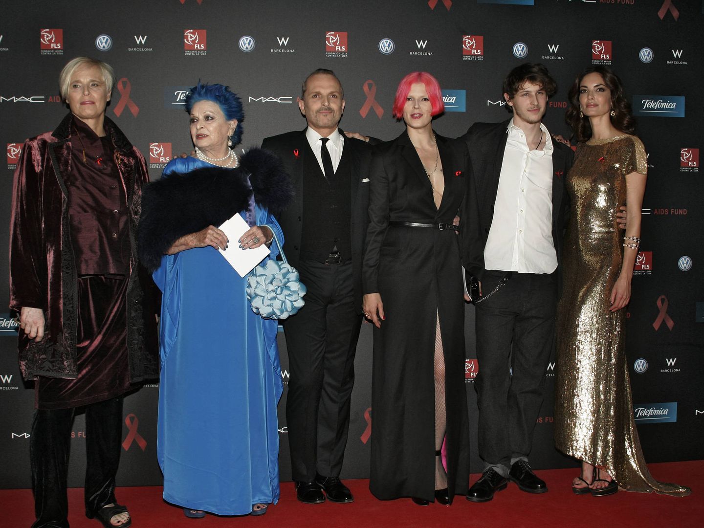Parte de la familia Bosé, en 2011, en la gala contra el sida que organizó Miguel Bosé durante años. (EFE)