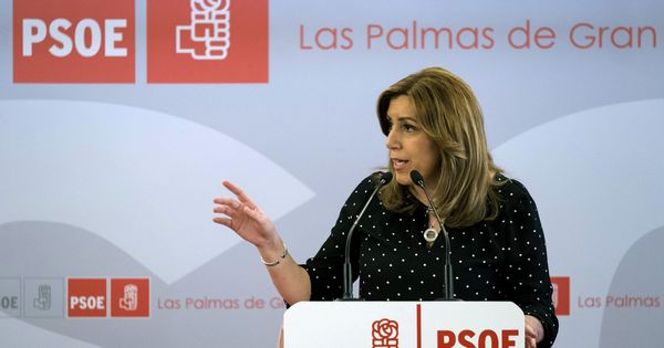 Foto: La presidenta de la Junta de Andalucía y candidata a secretaria general del PSOE, Susana Díaz, el pasado fin de semana en Las Palmas. (EFE)