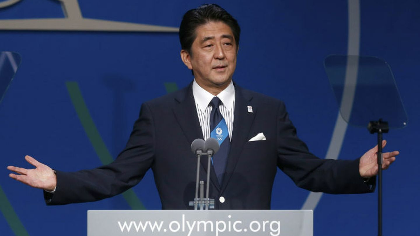 El primer ministro japonés Shinzo Abe durante la presentación (Reuters)