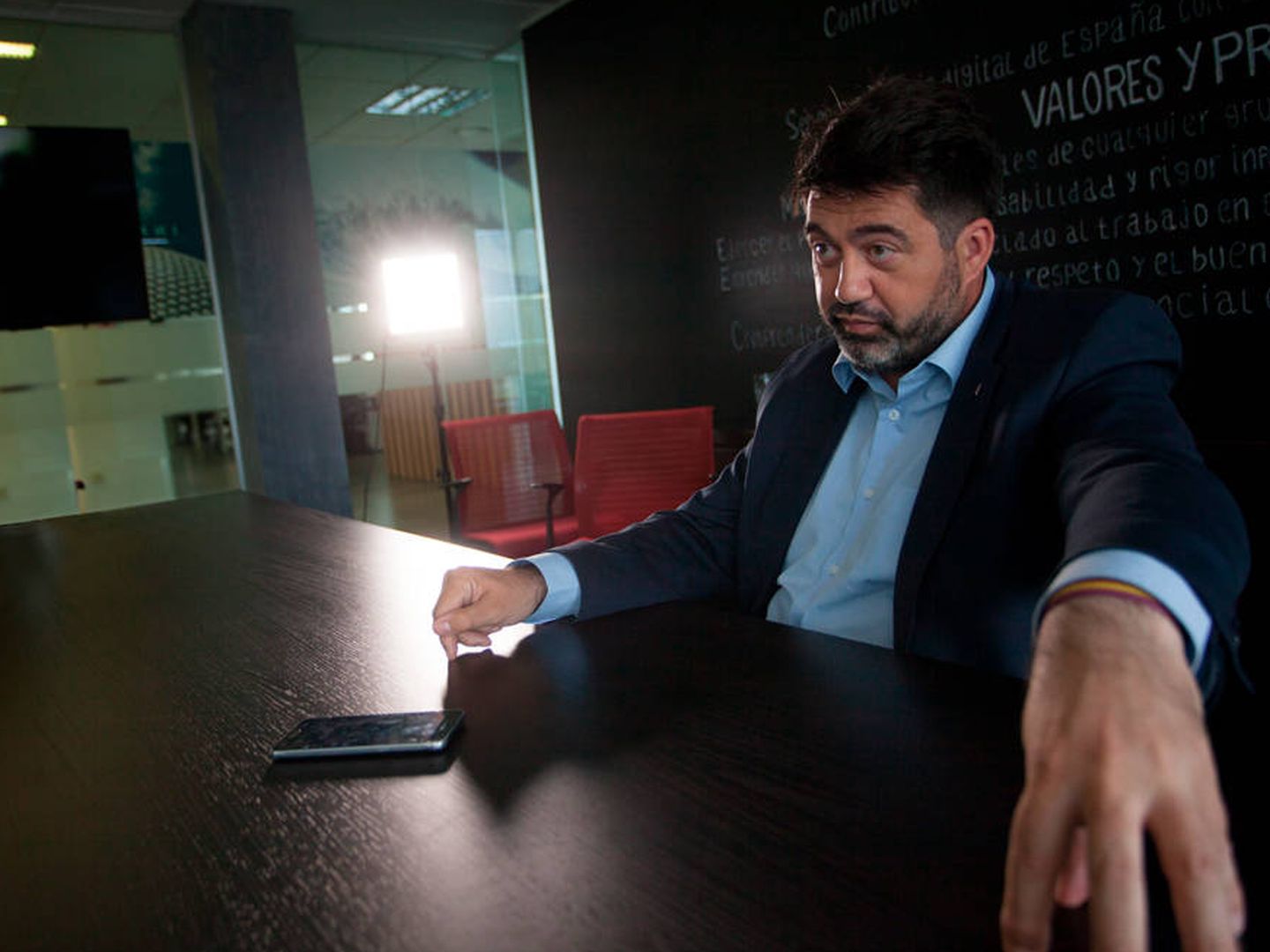 Carlos Sánchez Mato, en la sede de El Confidencial. (Foto: Enrique Villarino)