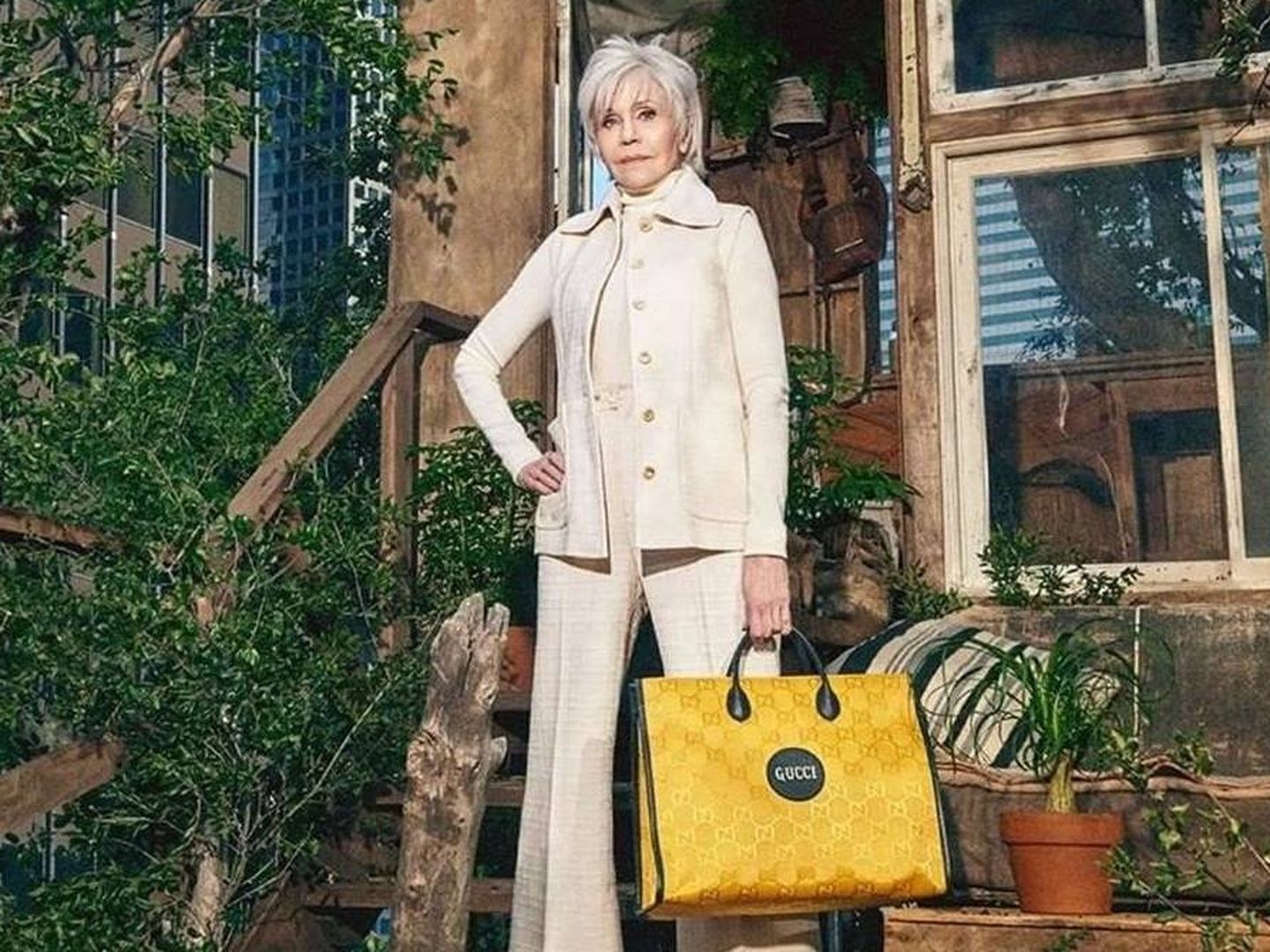 Jane Fonda para Gucci.