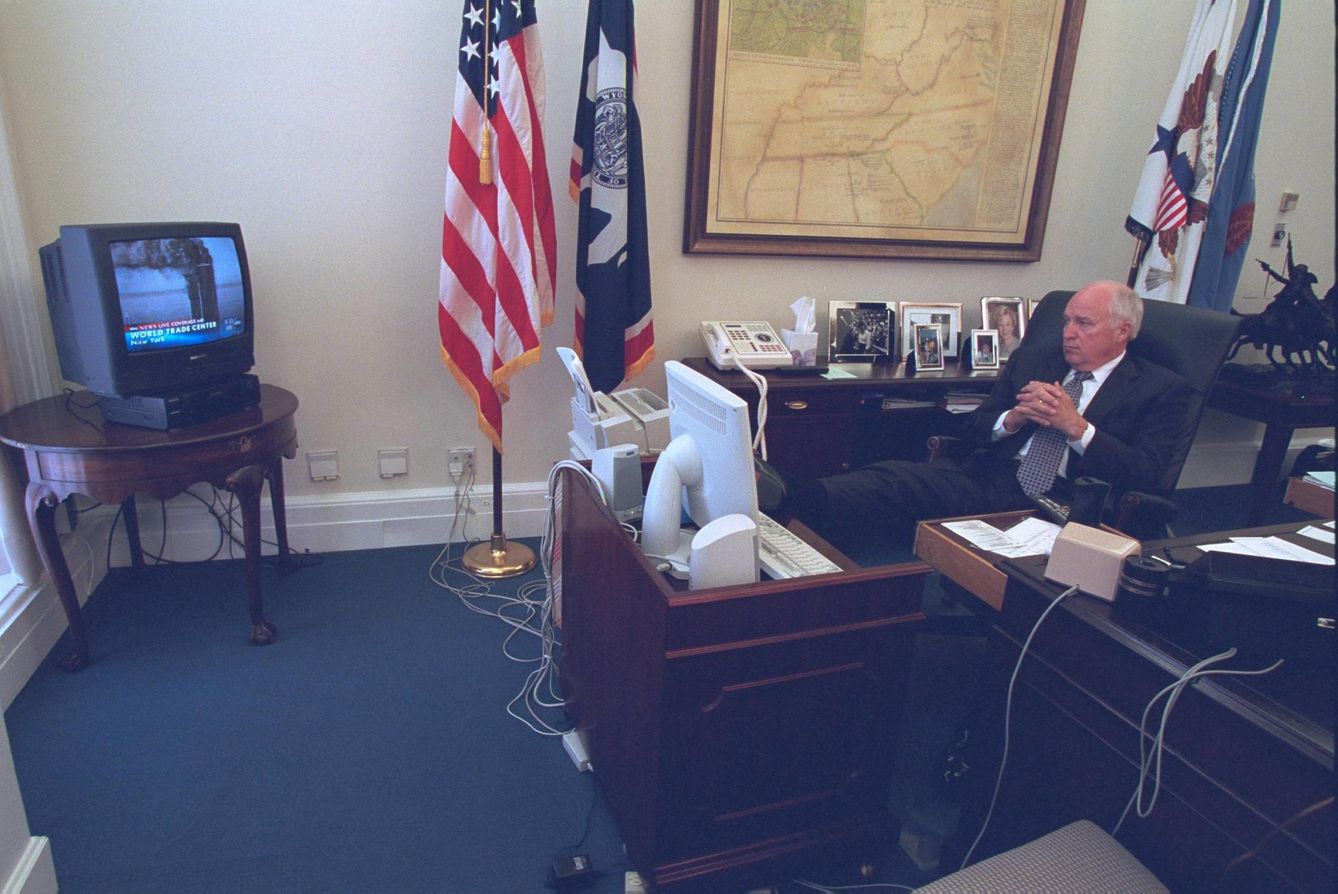 El vicepresidente de Estados Unidos Dick Cheney, después de los ataques (Reuters)
