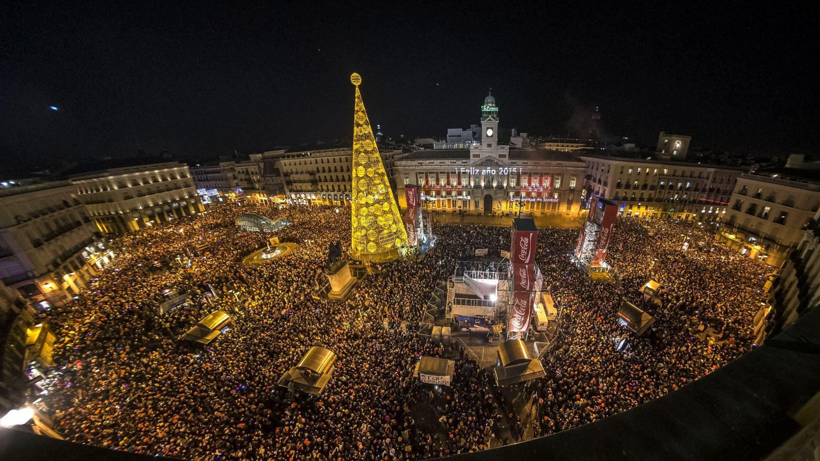 Foto: La Puerta del Sol el 31 de diciembre de 2015. (Efe)