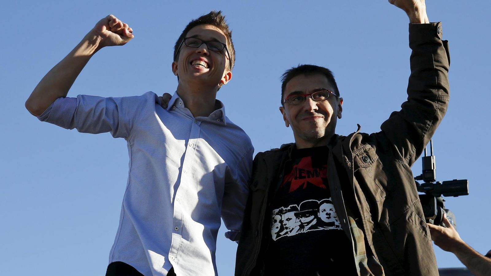 Foto: Íñigo Errejón y Juan Carlos Monedero juntos en un acto en Madrid. (Reuters) 