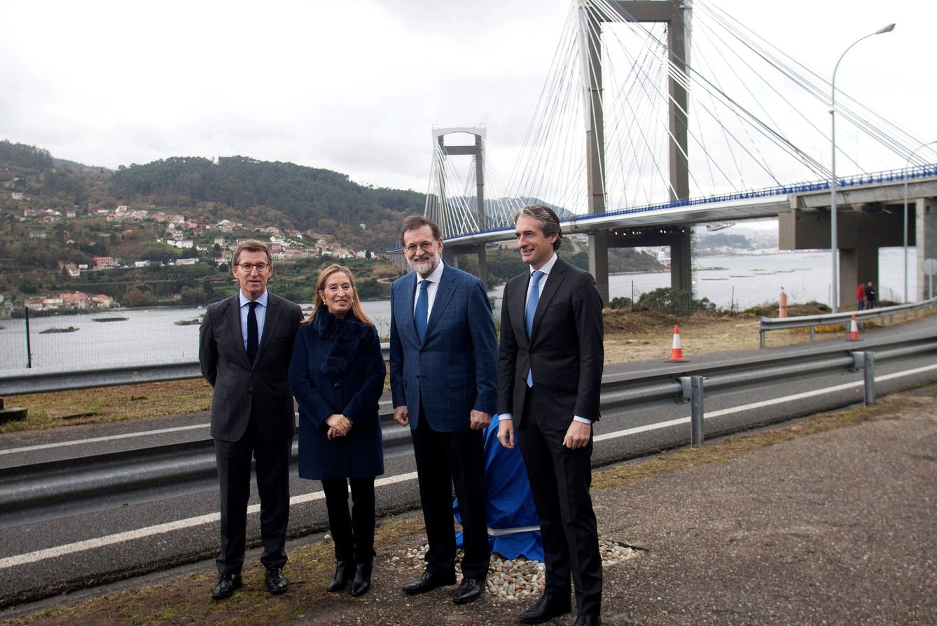 Mariano Rajoy, durante la inauguración de la ampliación del puente de Rande. (EFE)