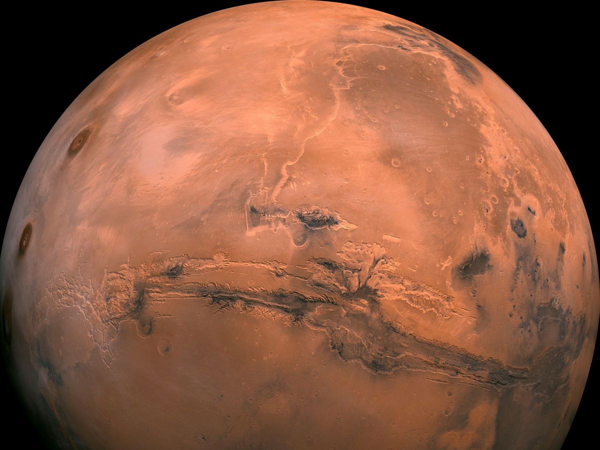 Foto: Marte carece de placas tectónicas como la Tierra (EFE/USGS)