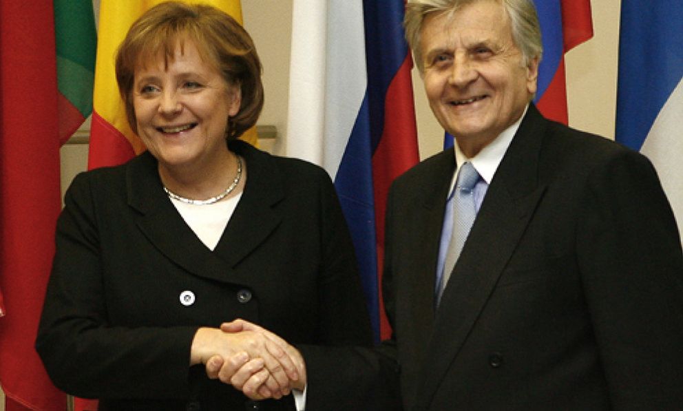 Foto: Trichet (BCE) se alía con Merkel y sugiere que no habrá compra masiva de bonos
