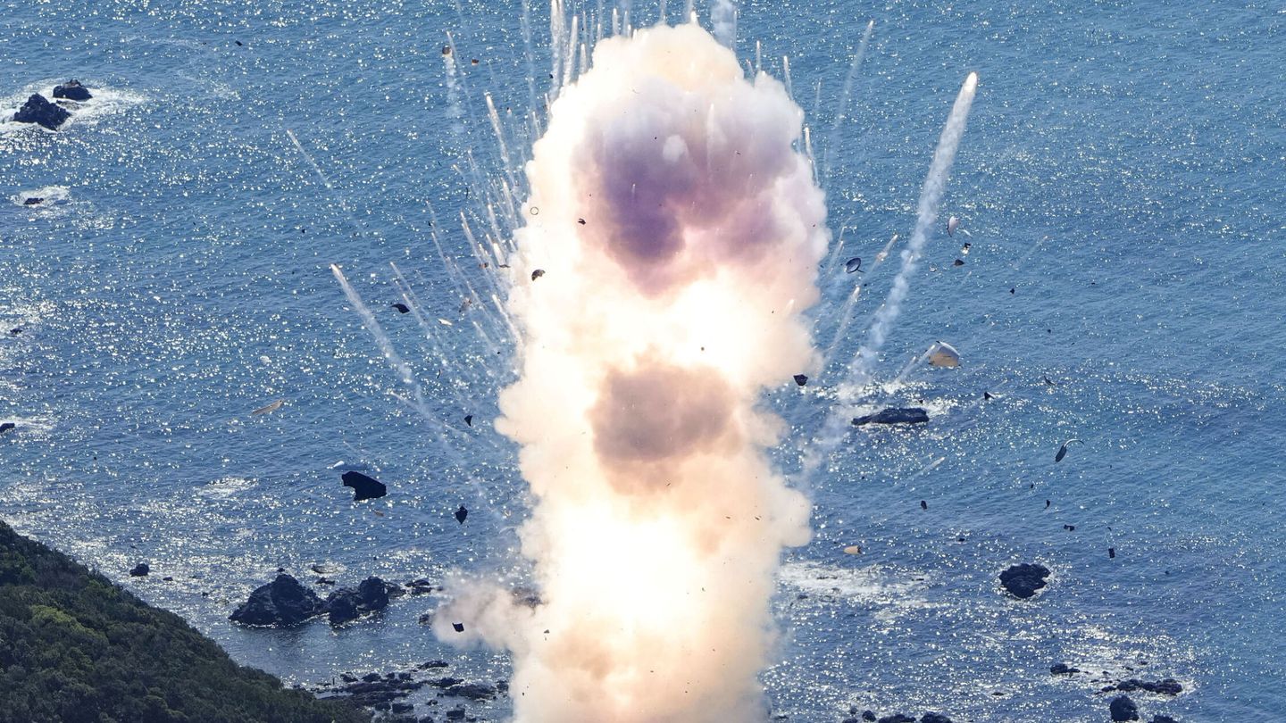 Explosión del cohete. (EFE)