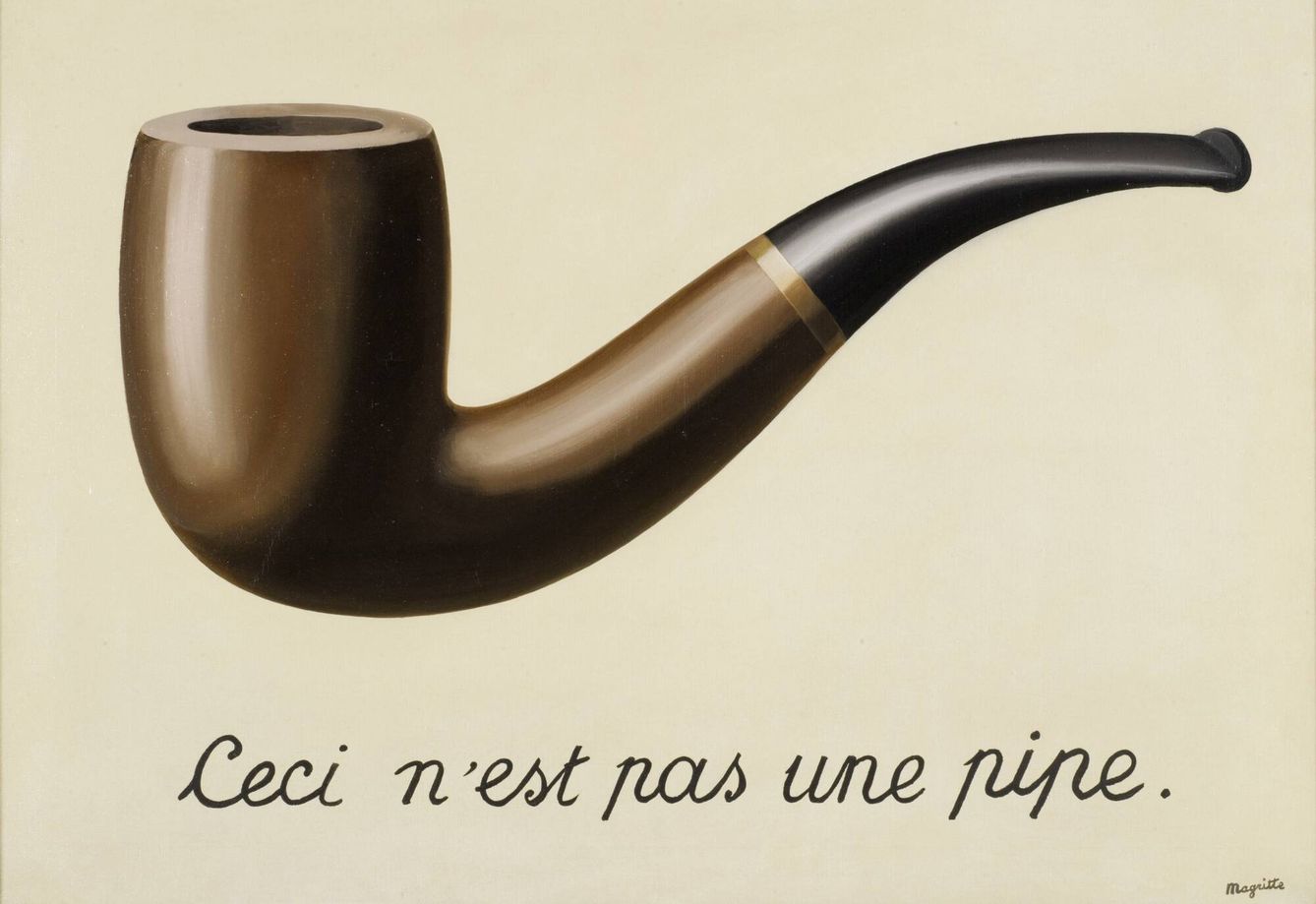 'Esto no es una pipa', de René Magritte (1928).
