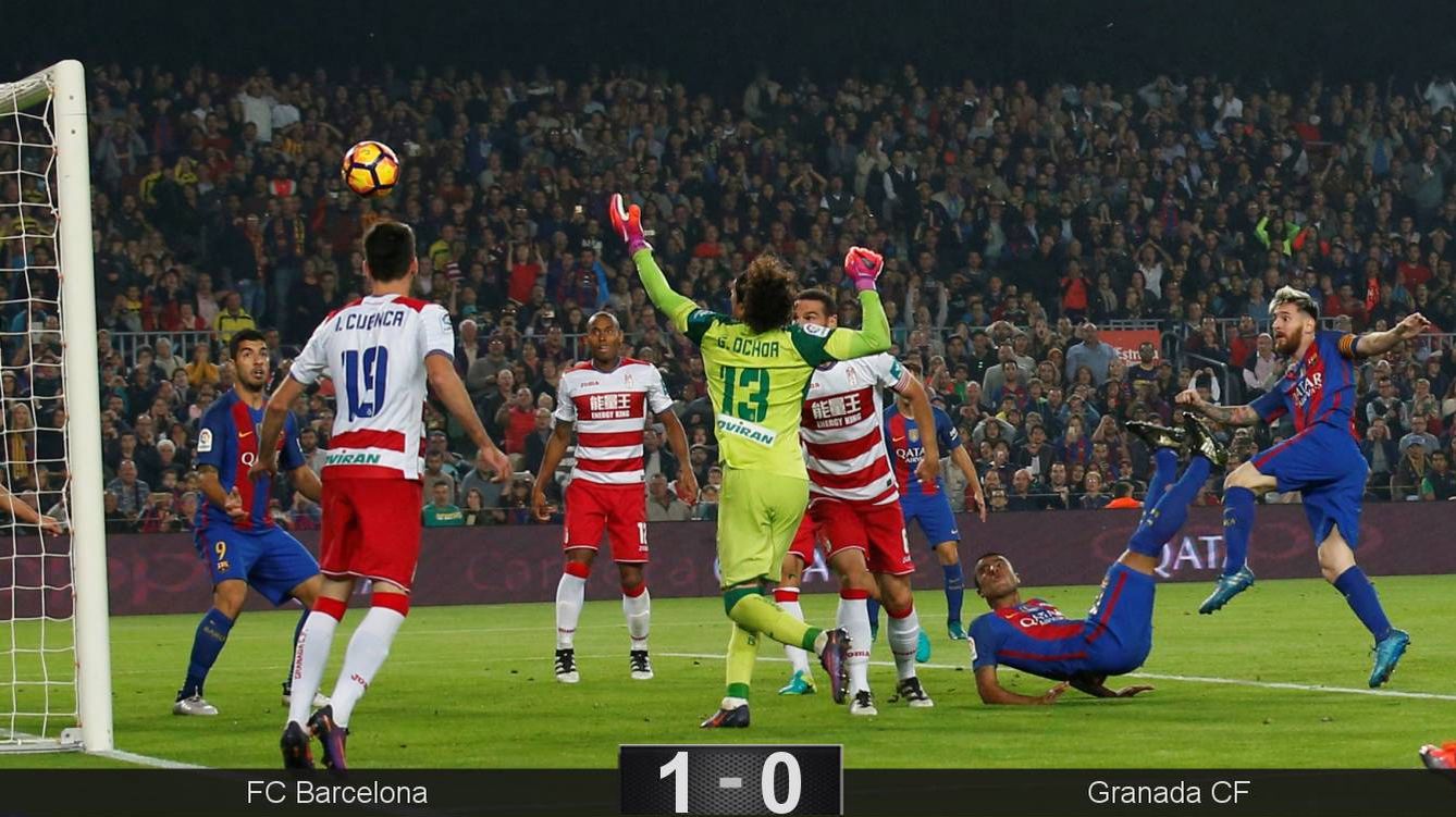 Foto: La acción del gol de Rafinha (Albert Gea/Reuters)