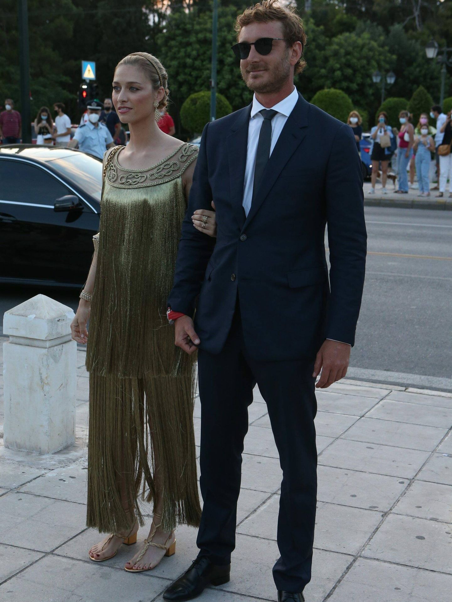 Beatrice Borromeo y Pierre Casiraghi, en el desfile de Dior. (Cordon Press)