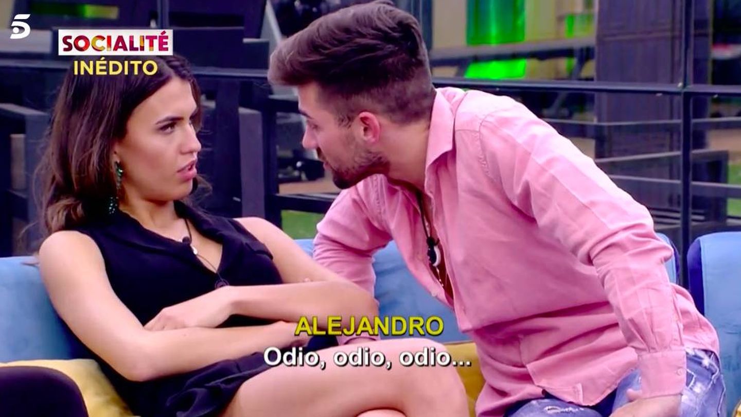 Sofía Suescun y Alejandro Albalá discuten en 'GH Dúo'. (Mediaset)