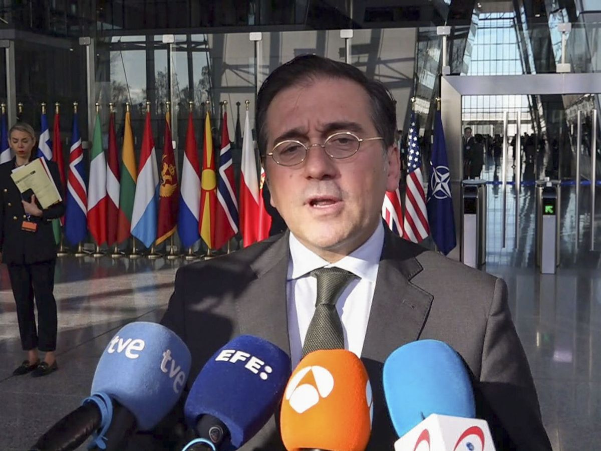 Foto: Captura de video en la que aparece el ministro español de Asuntos Exteriores, José Manuel Albares. (EFE / Efe Tv)