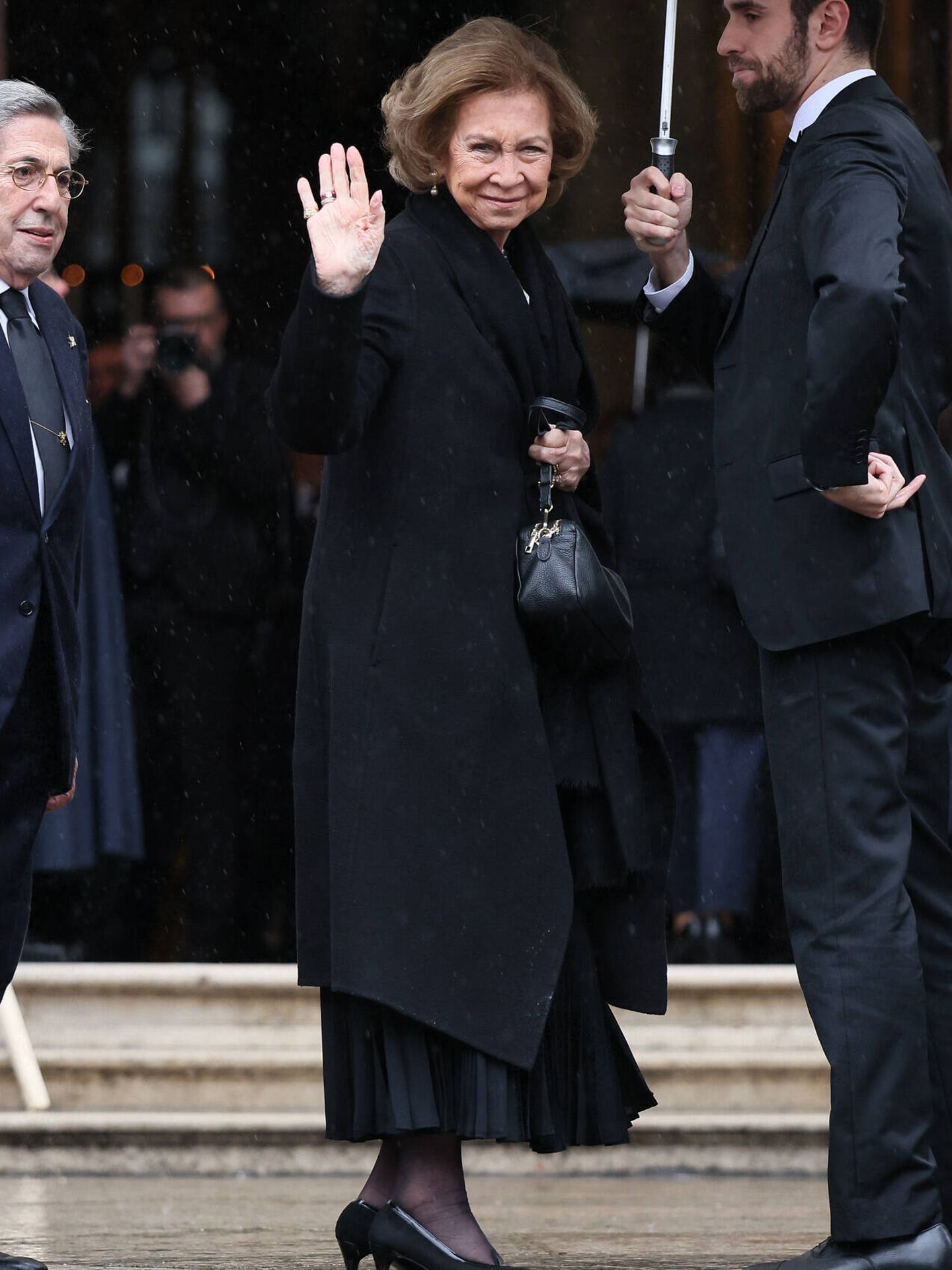La reina Sofía, en el funeral. (Gtres)