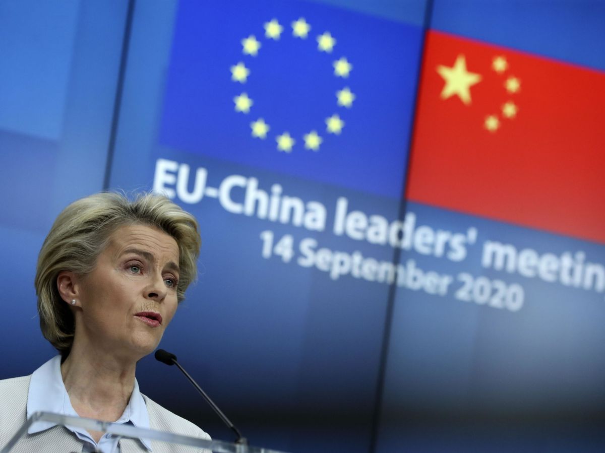 Foto: La presidenta de la CE, en un encuentro entre la UE y China. (EFE)