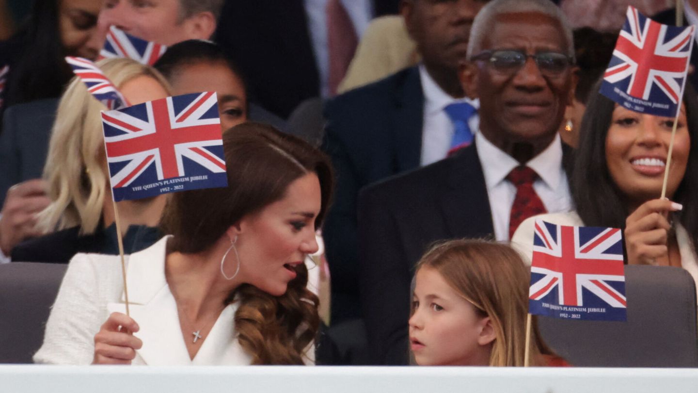 La duquesa de Cambridge, en el concierto con motivo del Jubileo de Platino. (Reuters/Pool/Chris Jackson)