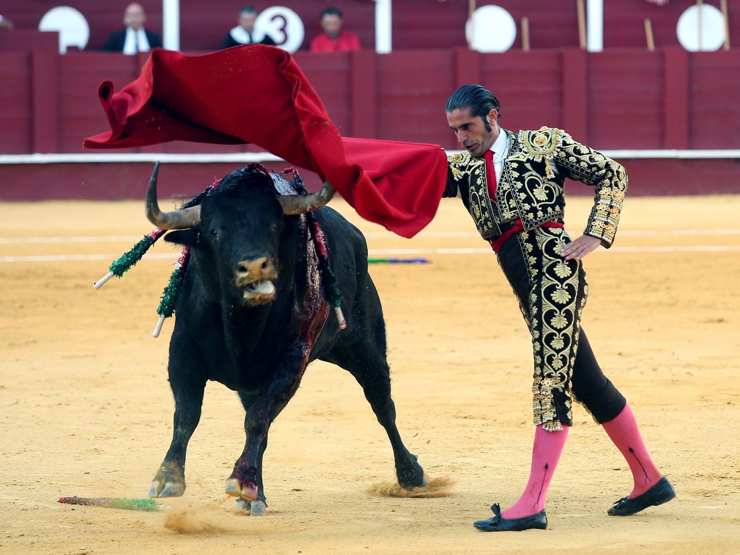 El torero Javier Conde, en la plaza de toros de la Malagueta. (EFE)