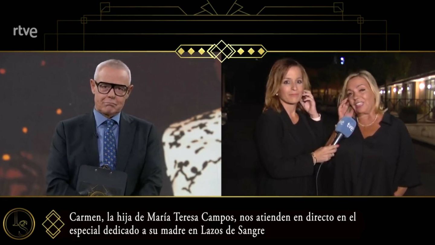 Carmen Borrego interviene en directo en 'Lazos de sangre'. (Cortesía RTVE)