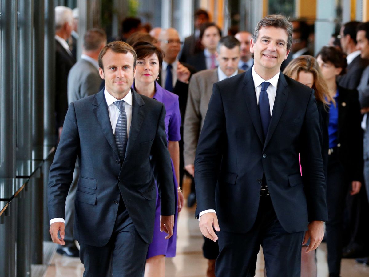 Foto: Arnaud Montebourg, con Emmanuel Macron, en 2014. (Reuters)
