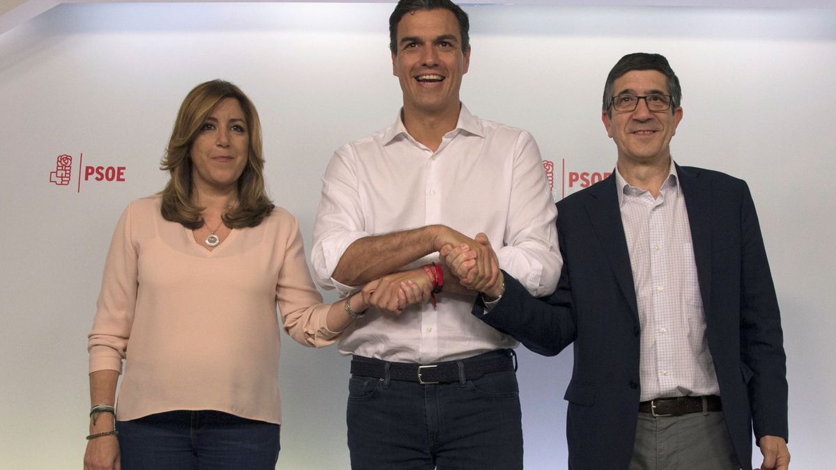 Sánchez busca con Díaz y Puig la foto de la "normalidad" acudiendo a sus congresos