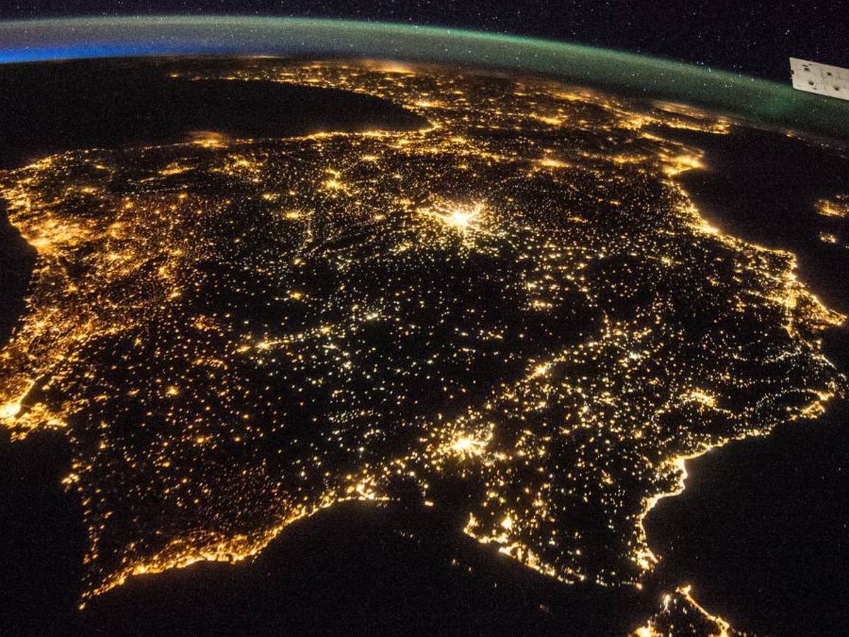 Foto: España, vista desde la Estación Espacial Internacional. (NASA)