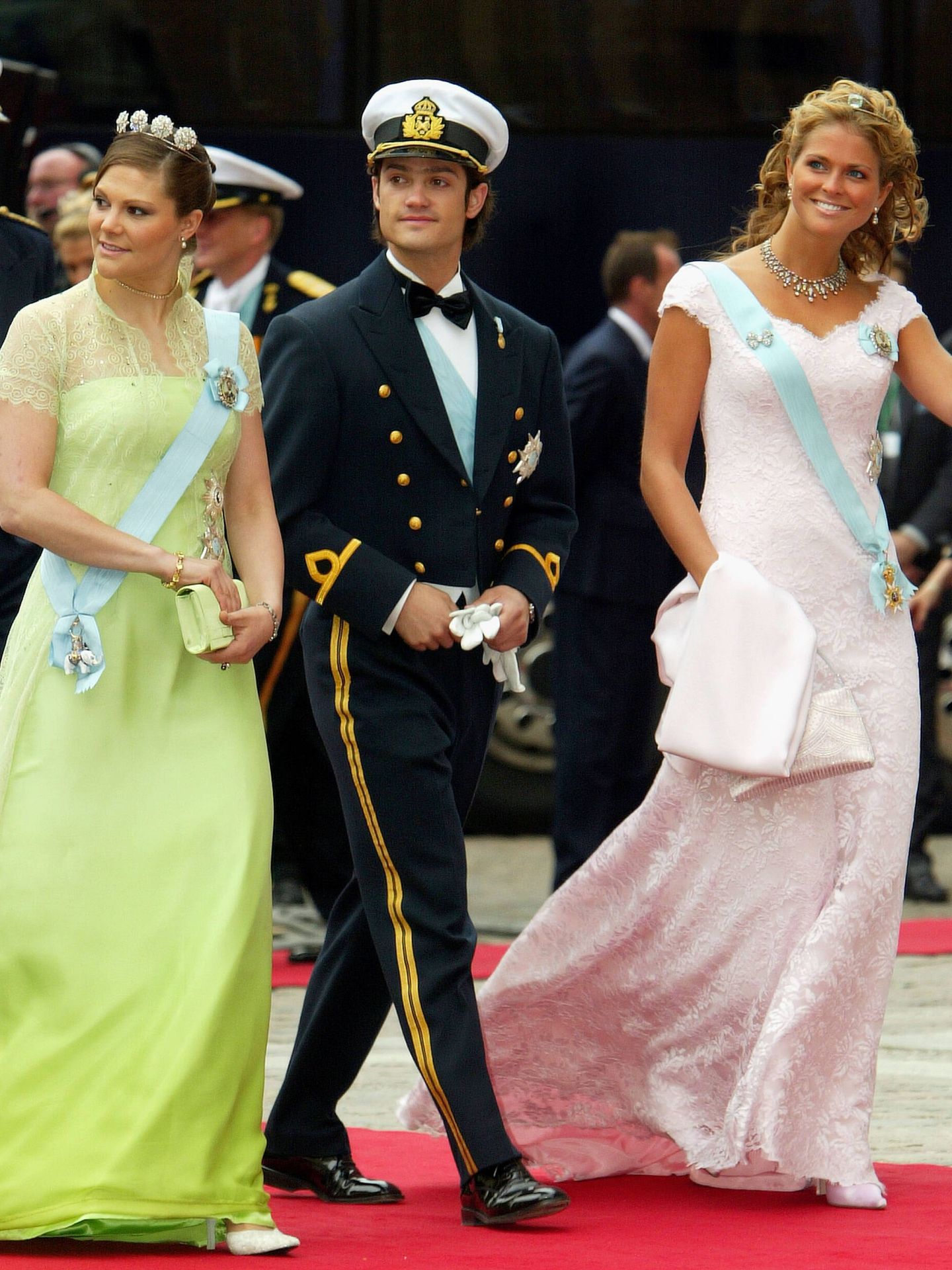 Magdalena con sus hermanos, en la boda de Federico y Mary de Dinamarca. (Getty)