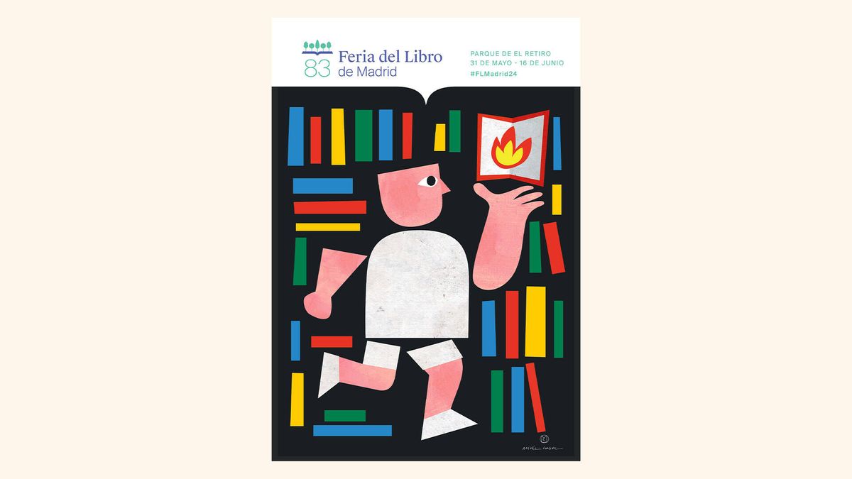 La Feria del Libro une literatura y deporte en su cartel oficial creado por Mikel Casal