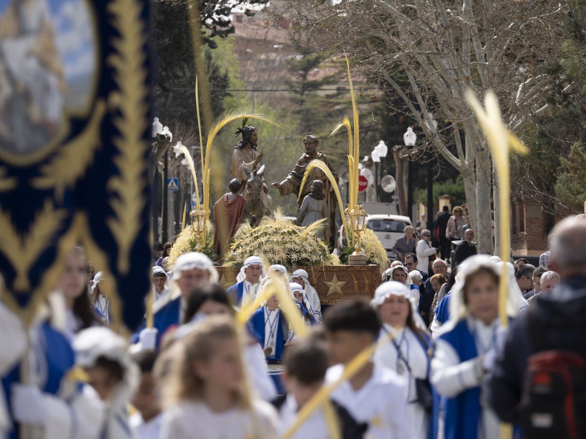 Foto: Vista de la procesión de la Burrica en Teruel. (EFE/Antonio García)