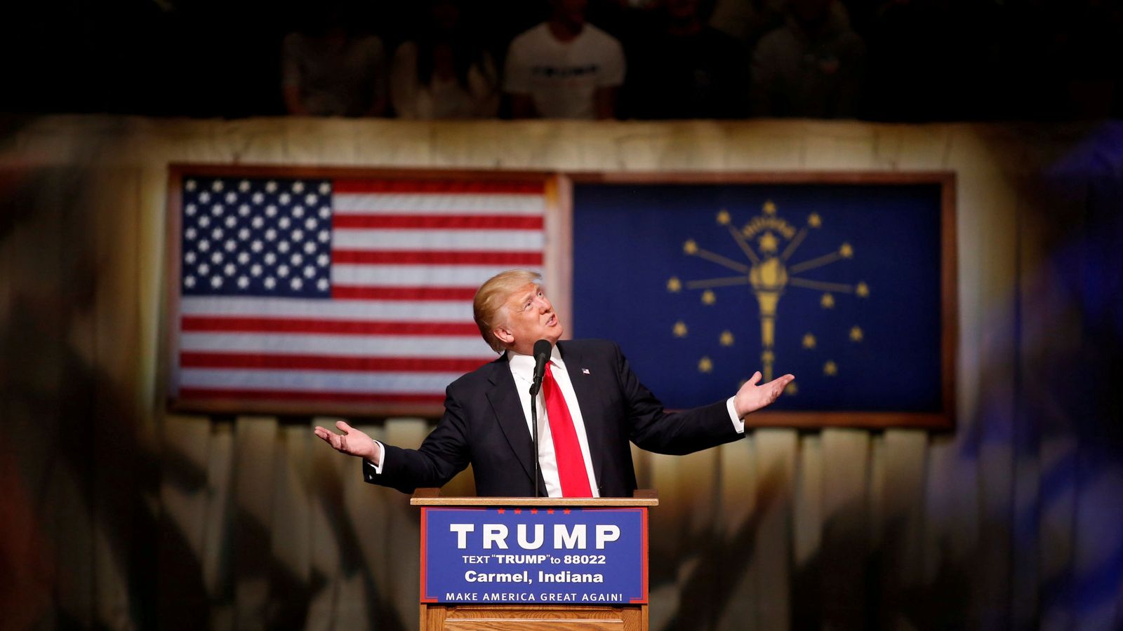 Foto: Donald Trump, durante un acto de campaña en Indiana, el 2 de mayo de 2016 (Reuters)