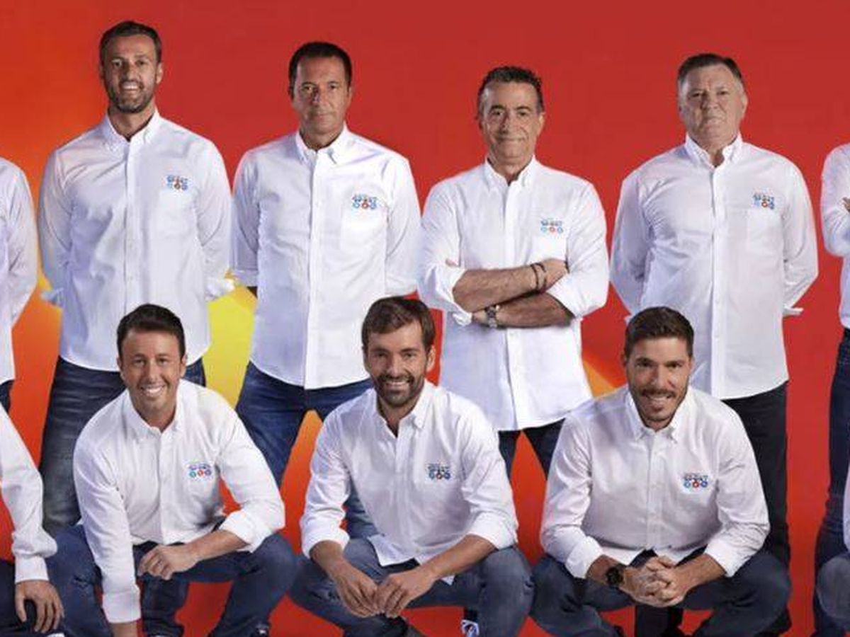 Foto: Los periodistas que cubren a Eurocopa en Mediaset España. 