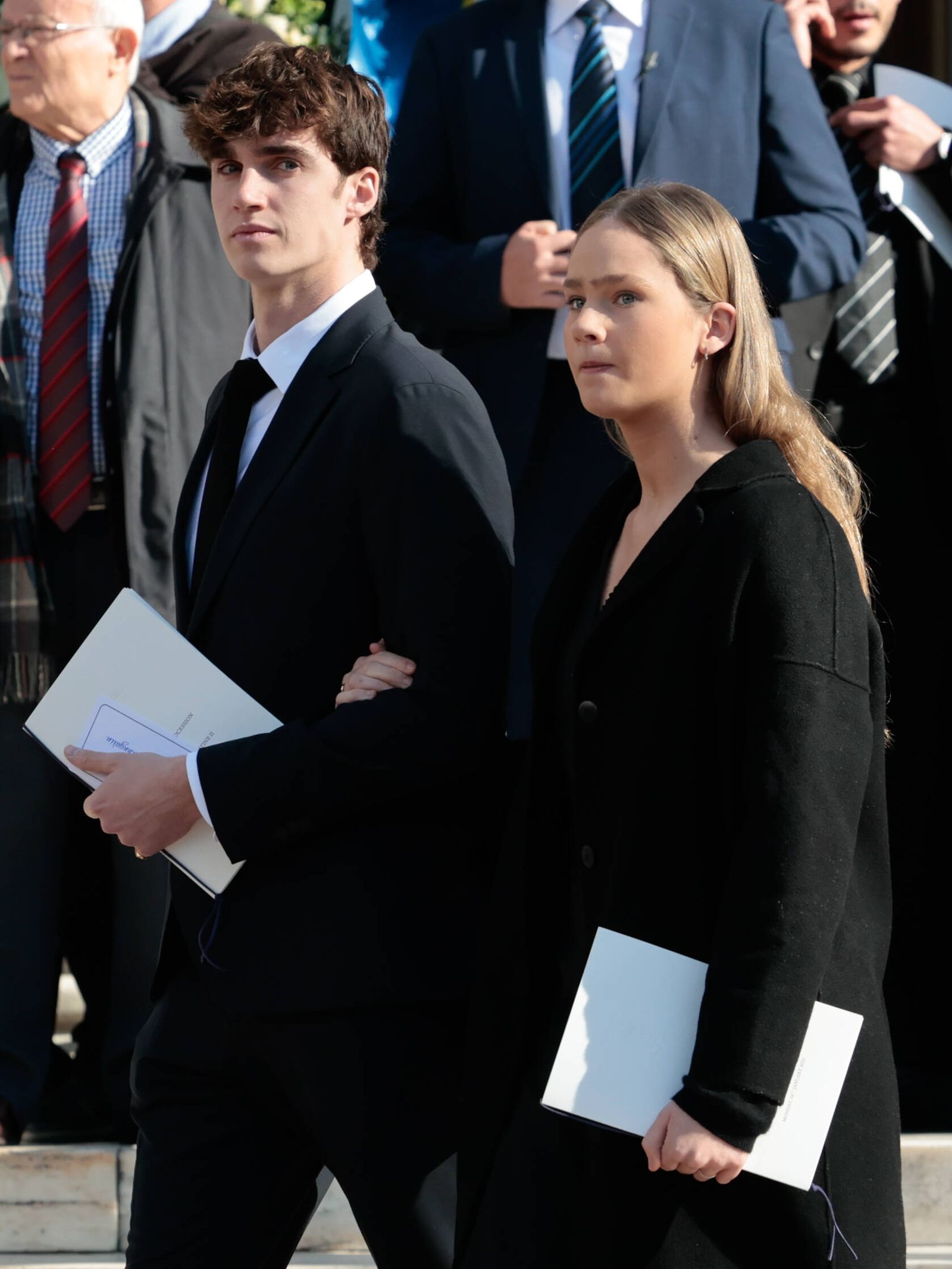 Pablo e Irene Urdangarin, en el funeral de Constantino de Grecia. (Gtres)