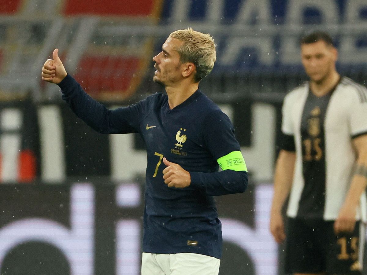 Foto: Antoine Griezmann celebra un gol con Francia. (Reuters/Wolfgang Rattay)