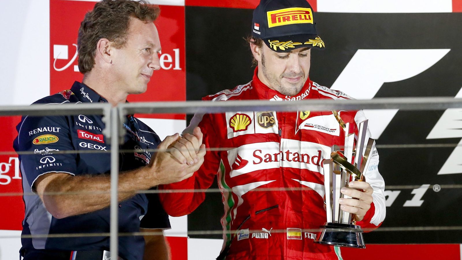 Foto: Horner atacó a Alonso para negar el interés de Red Bull en el asturiano. (EFE)