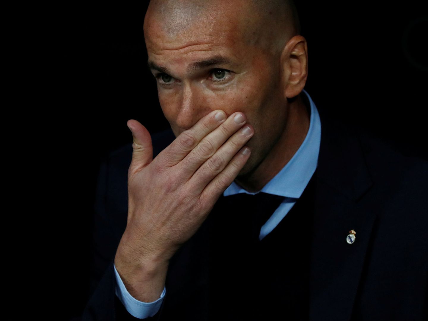 Zidane, durante el partido de Copa contra el Leganés en el Bernabéu. (Reuters)